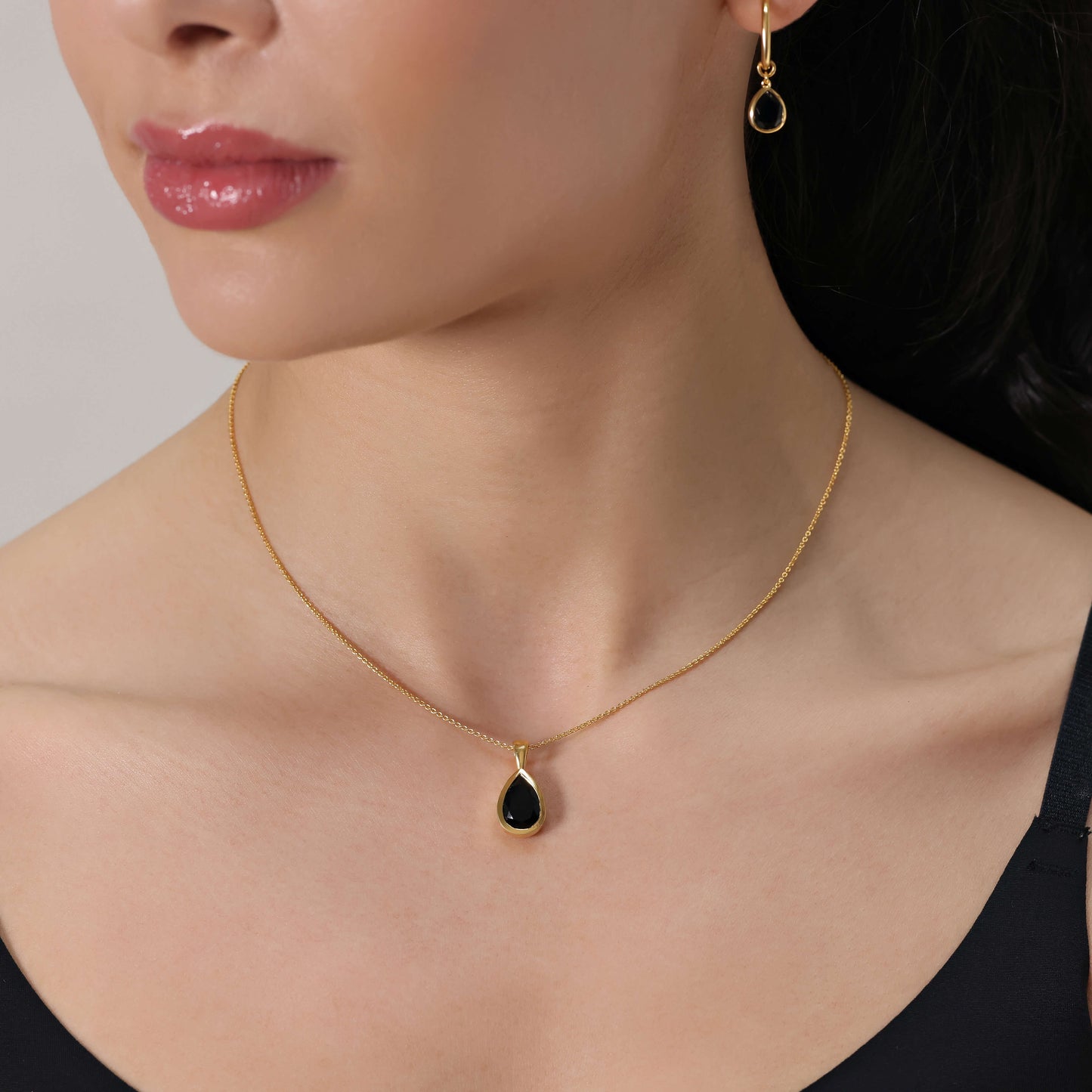 Bella Black Onyx Adjustable Necklace