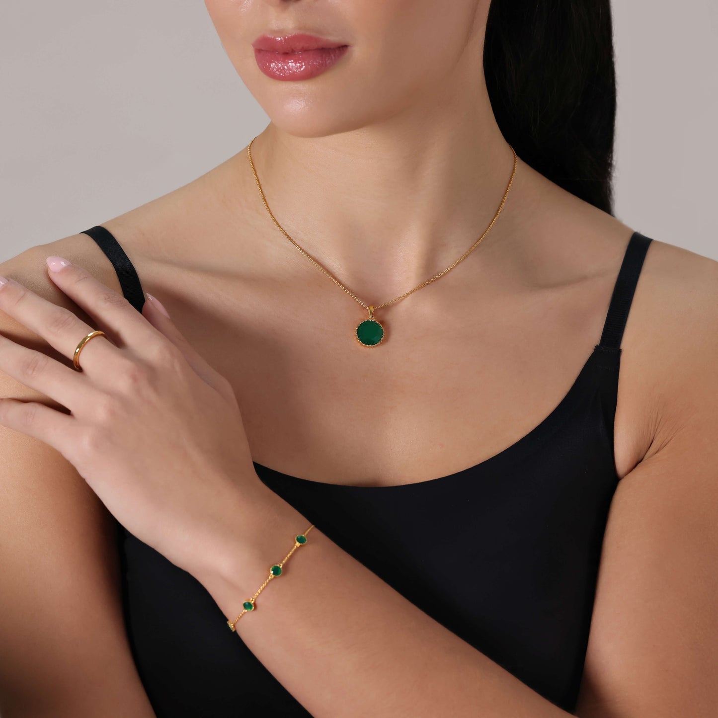 Gaia Green Onyx Adjustable Necklace