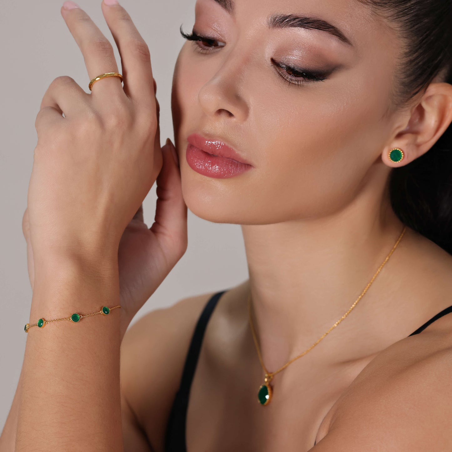 Gaia Green Onyx Adjustable Necklace