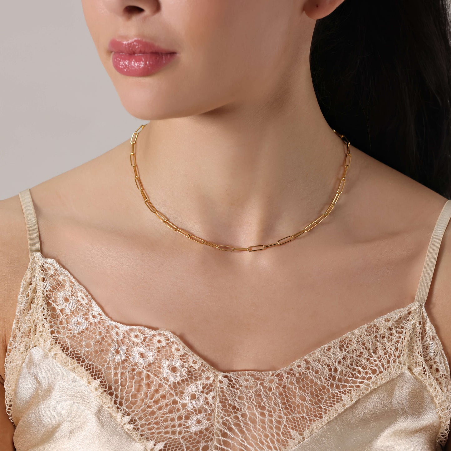 Payton Paperclip Chain Adjustable Necklace