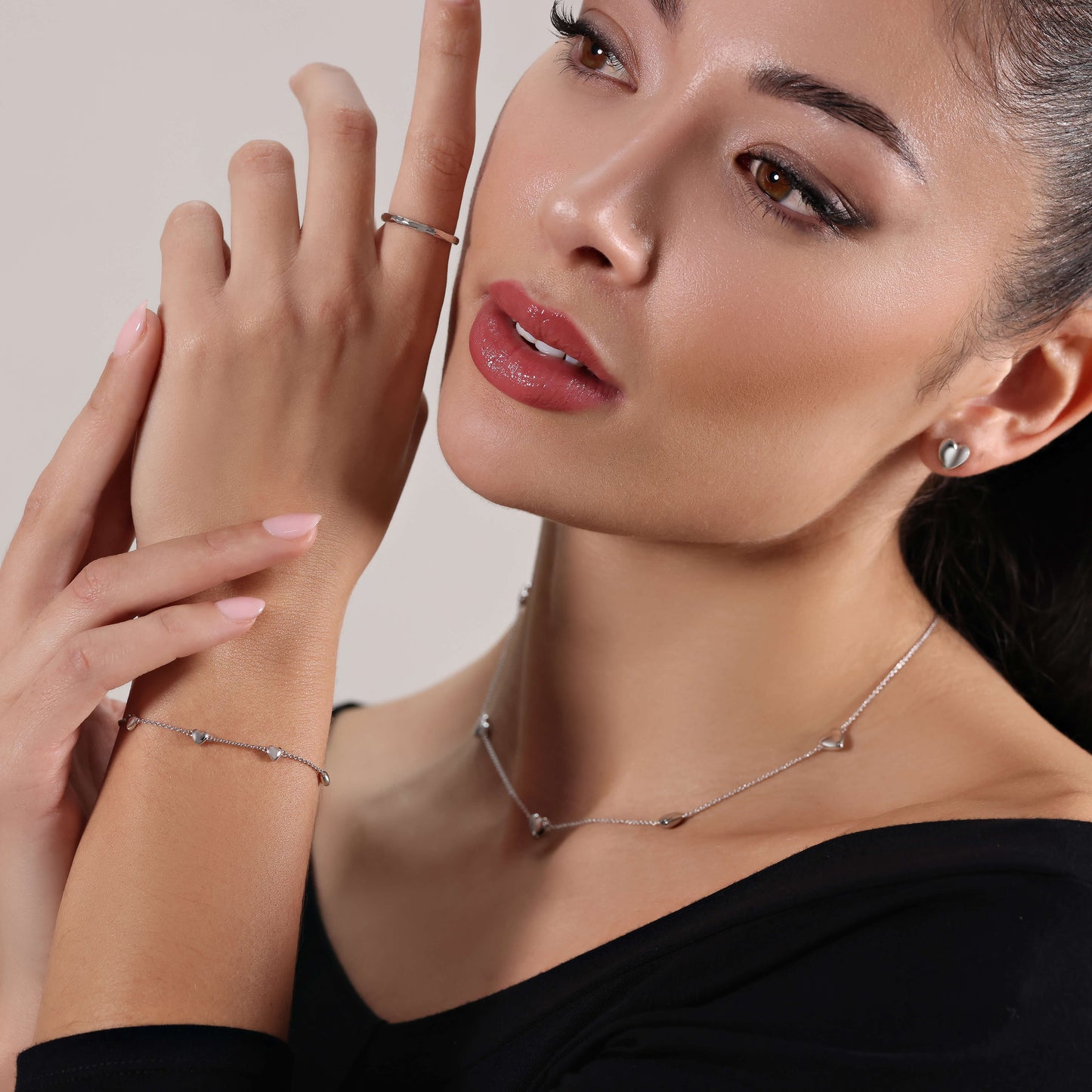 Hallie Heart Adjustable Necklace