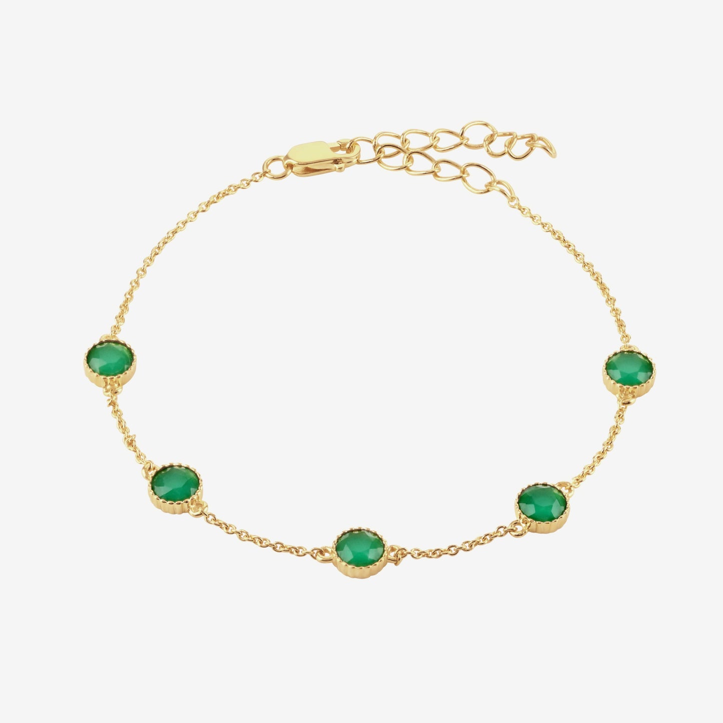 Gaia Green Onyx Adjustable Bracelet