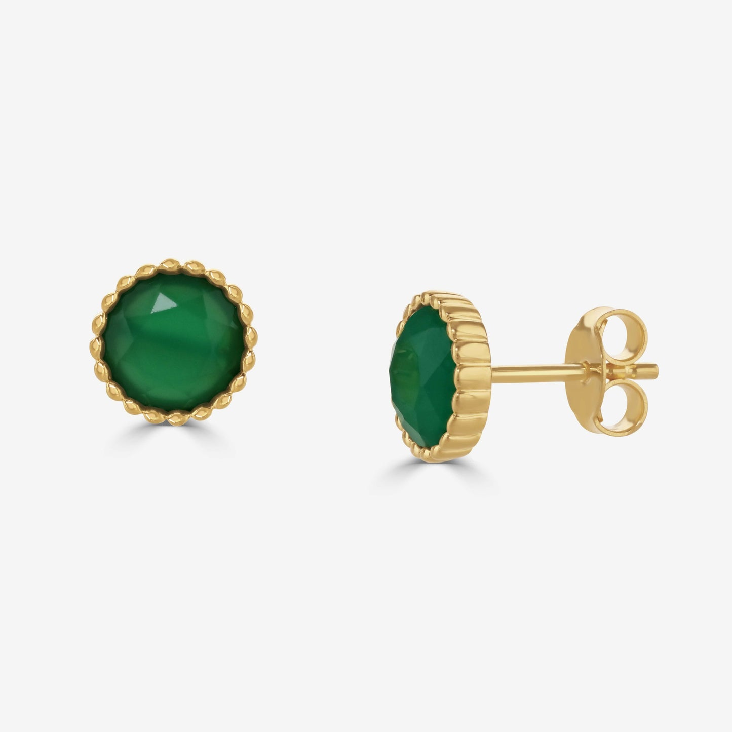 Gaia Green Onyx Stud Earrings