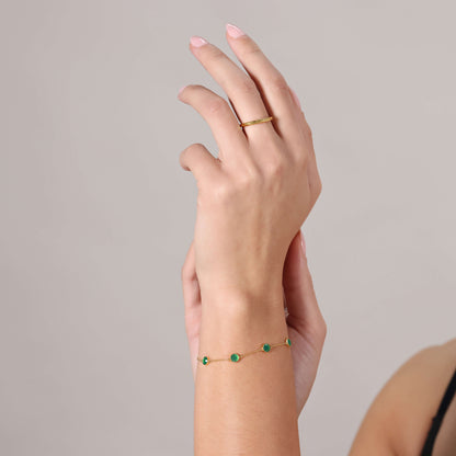 Gaia Green Onyx Adjustable Bracelet