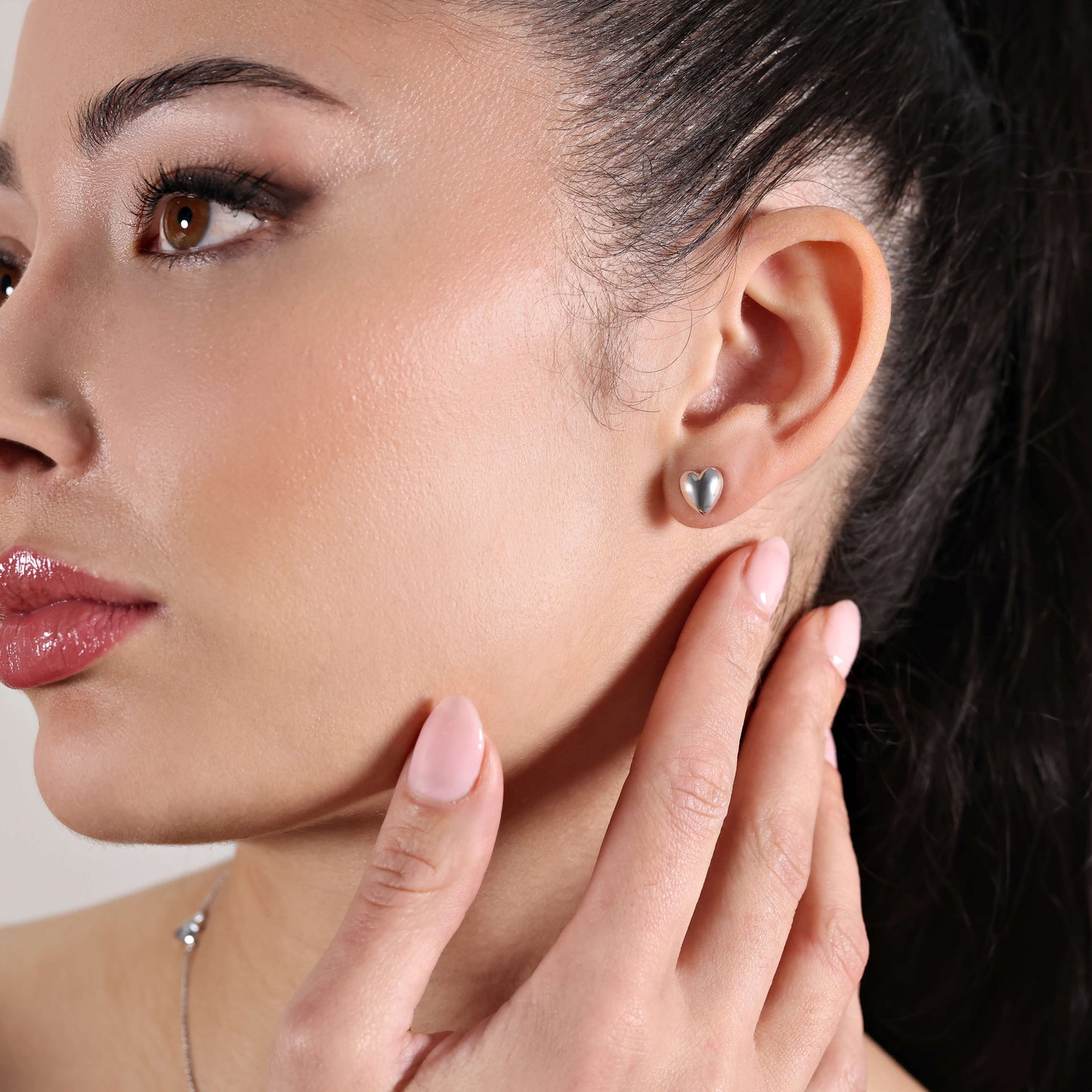 Hallie Heart Stud Earrings