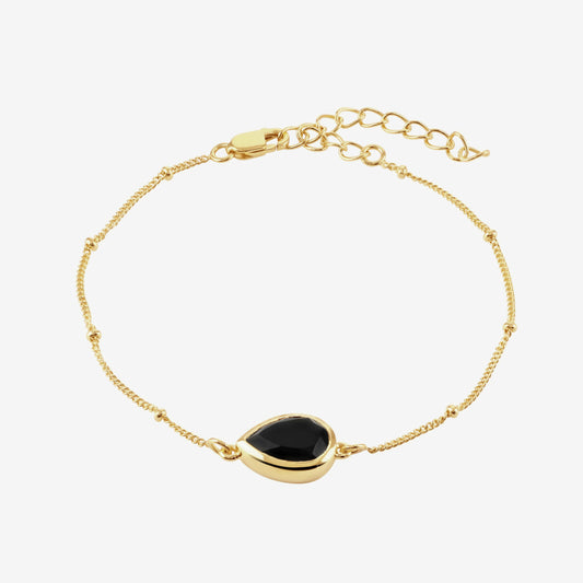 Bella Black Onyx Adjustable Bracelet