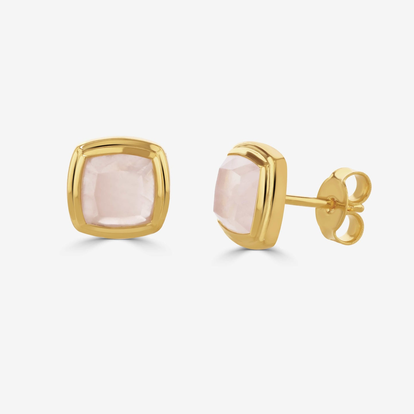 Reya Rose Quartz Stud Earrings