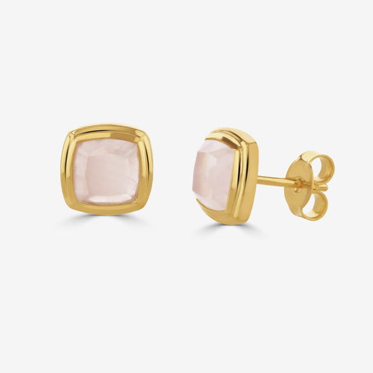 Reya Rose Quartz Stud Earrings