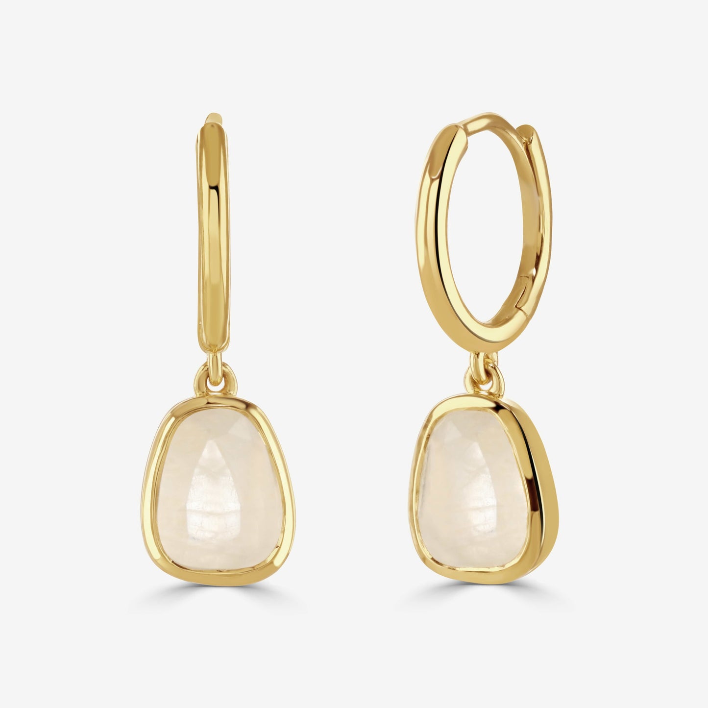 Mia Moonstone Huggie Earrings